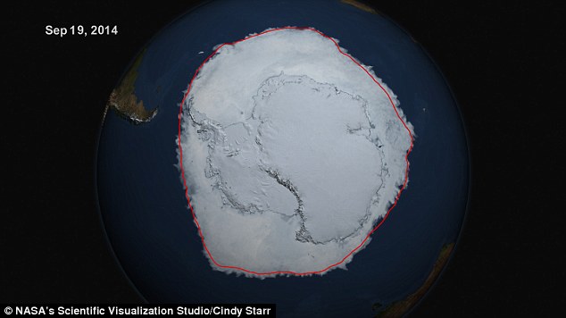 The single-day maximum extent this year was reached on Sept. 20, according to NSIDC data, when the sea ice covered 7.78 million square miles (20.14 million square kilometers).